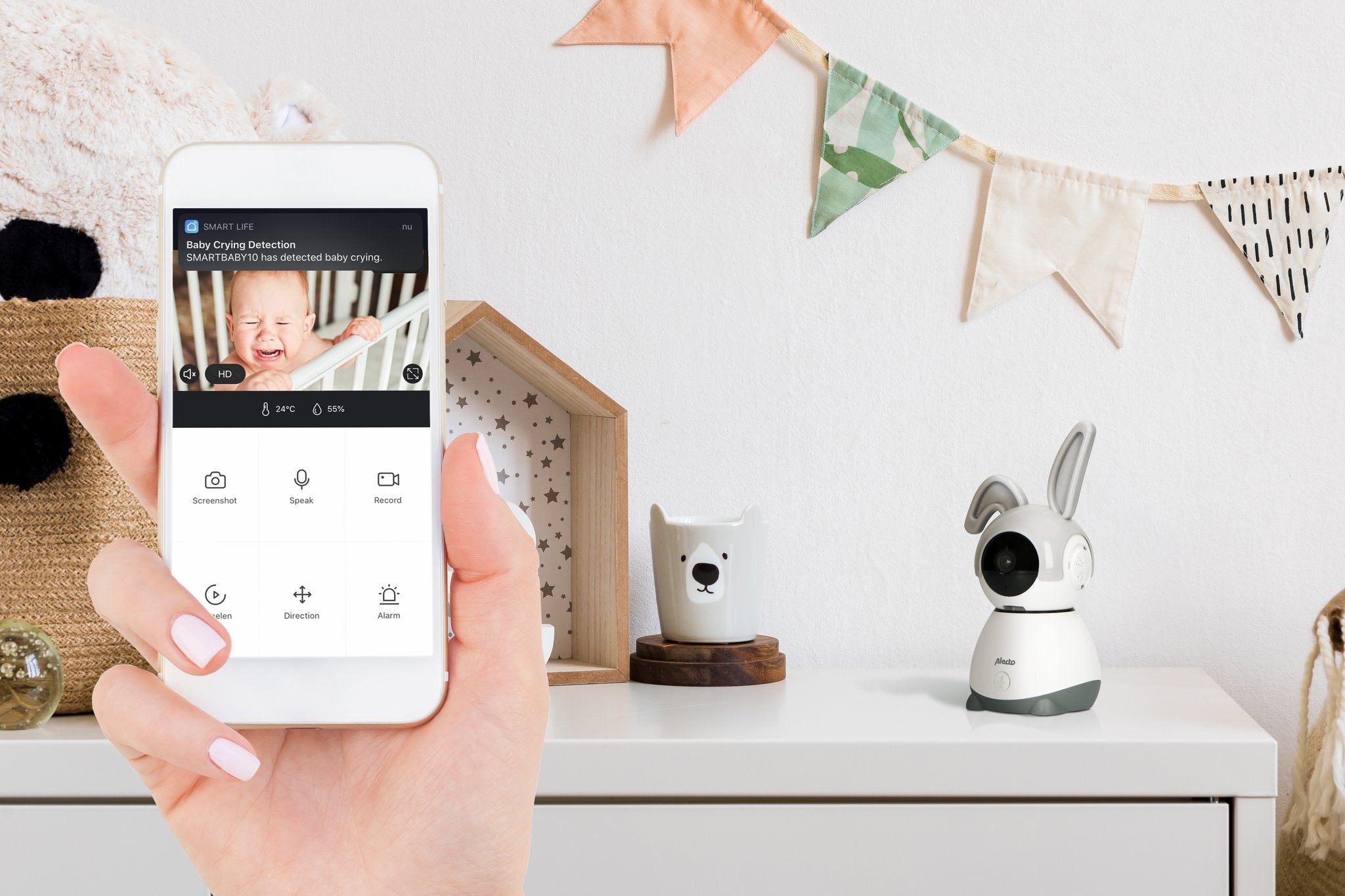 EAN 8712412592890 - Alecto SMARTBABY10 video-monitor para bebés Wi-Fi Antracita, Blanco imagen 19