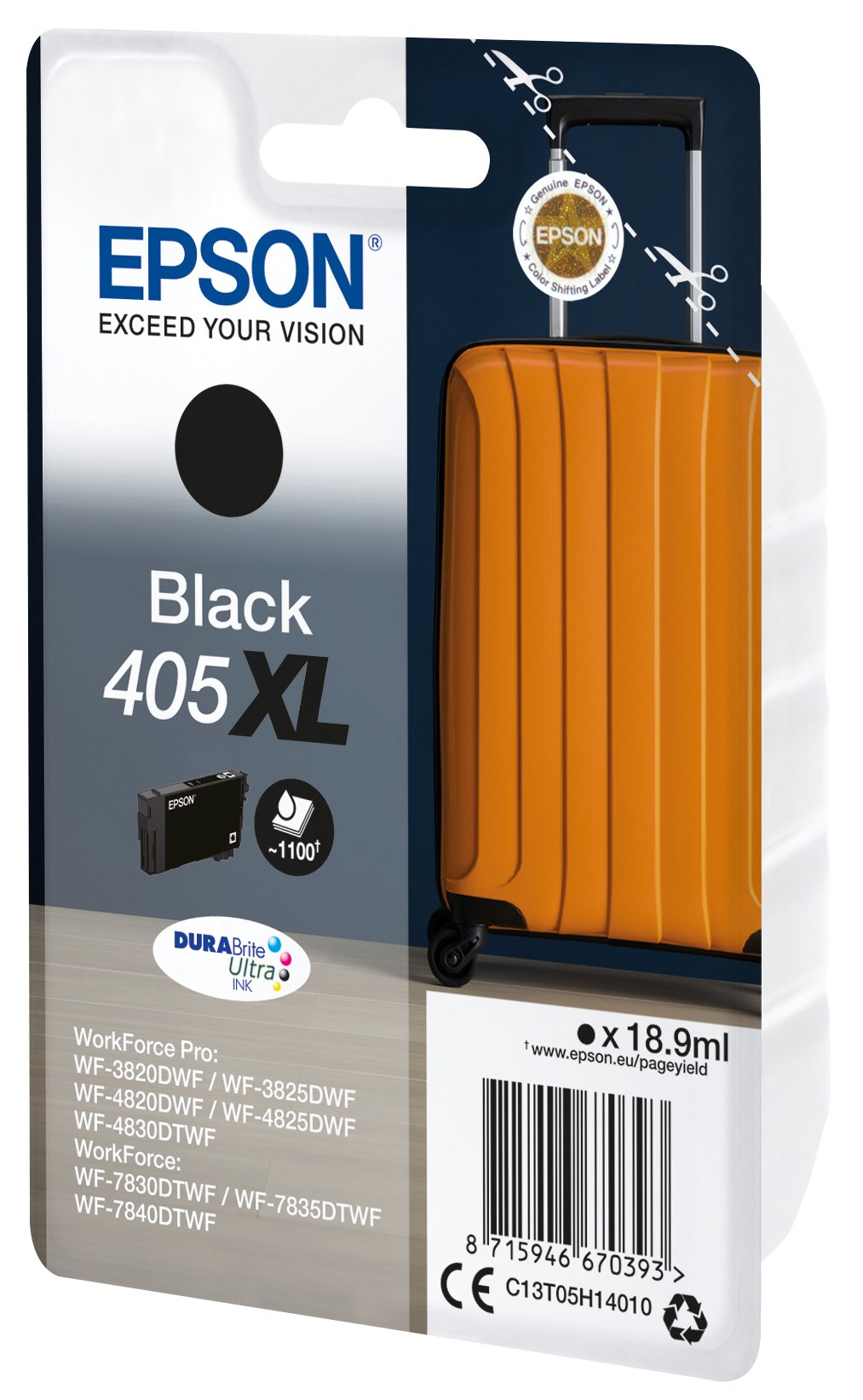 Epson Singlepack Black 405xl Durabrite Ultra Ink