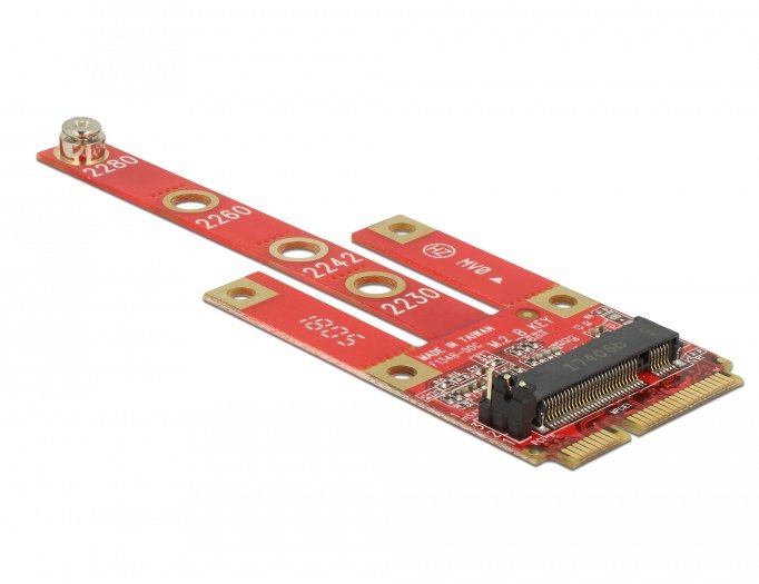 Delock Konverter Mini Pcie> M.2 Key B Slot + Micro Sim Slot, Tarjeta De Interfaz 63384
