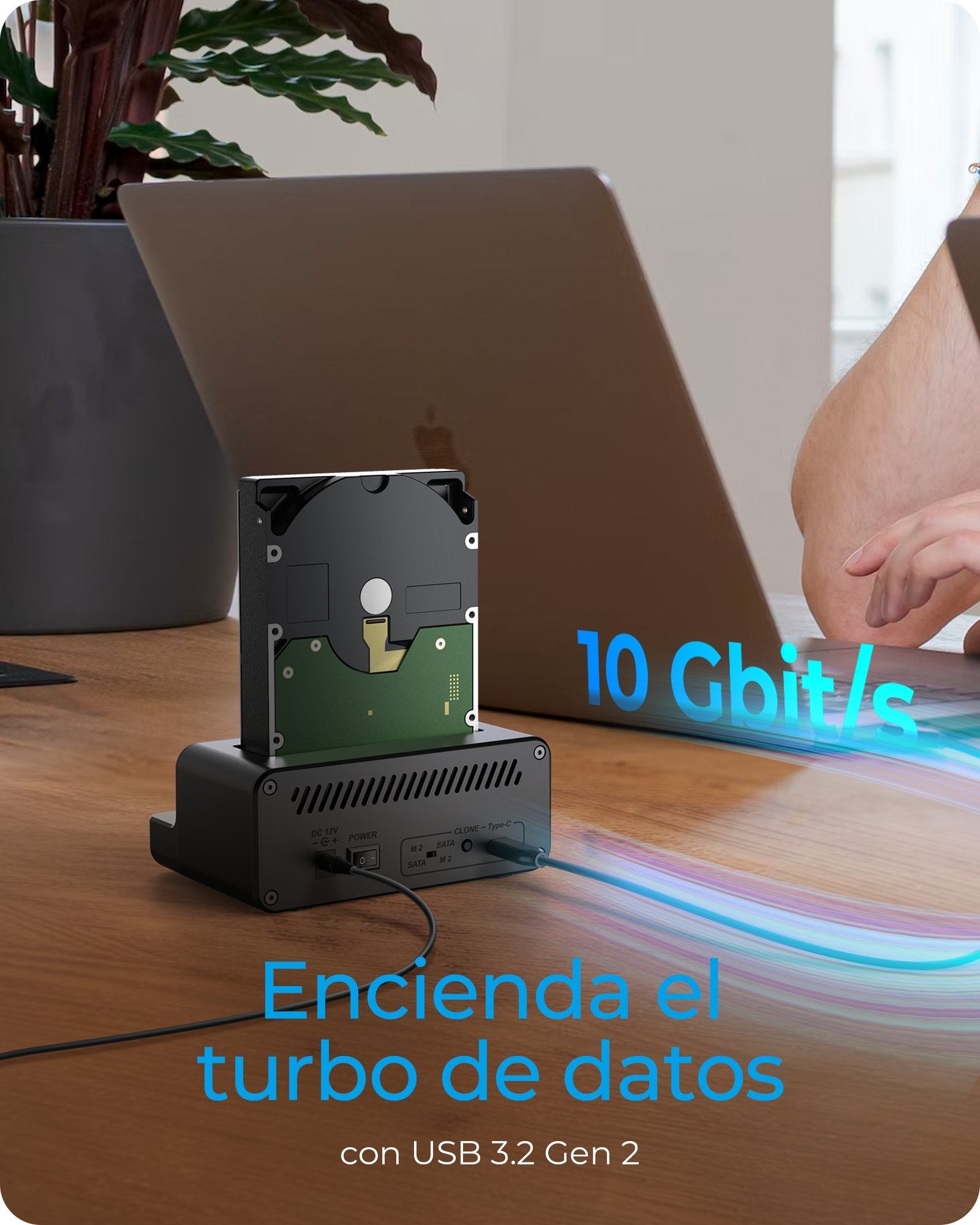 Docking Icy Box Ib-2914mscl-C31 Usb 3.2 Gen 2 (3.1 Gen 2) Type-C Negro