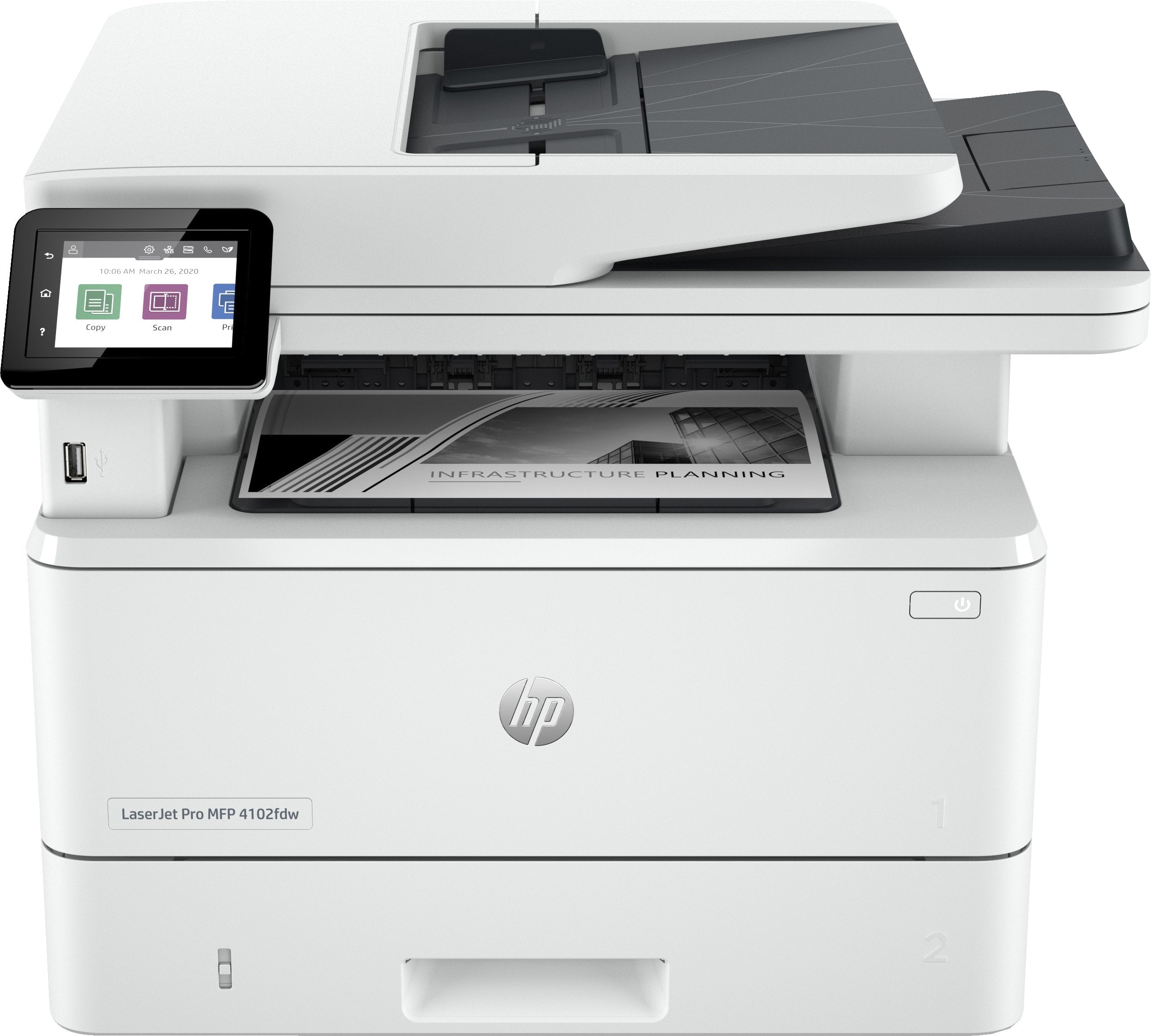 Multifunción Láser Monocromo Hp Laserjet Pro 4102fdw Wifi Fax Dúplex Blanca