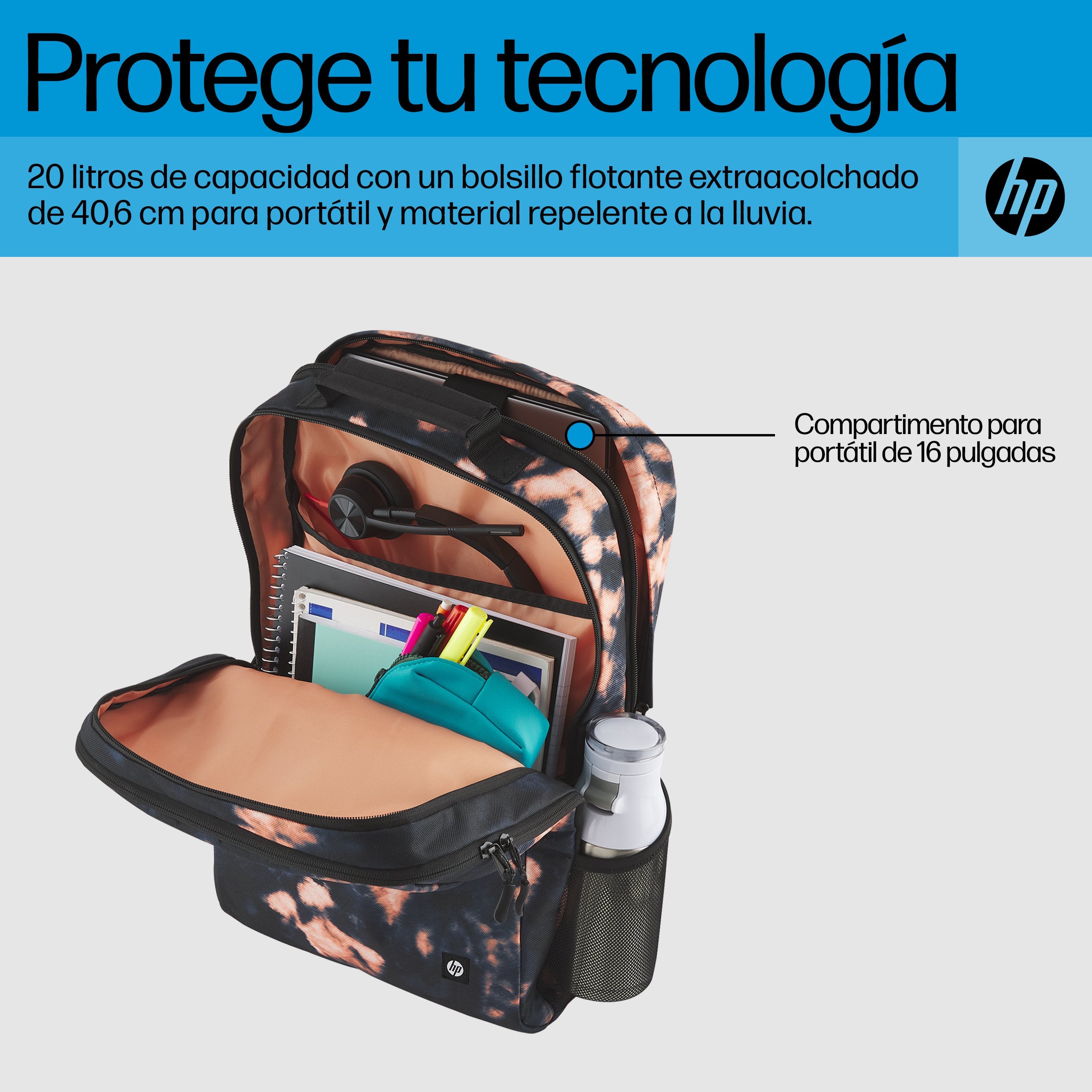 Hp Mochila Campus Xl  16,1 "Con Teñido Anudado