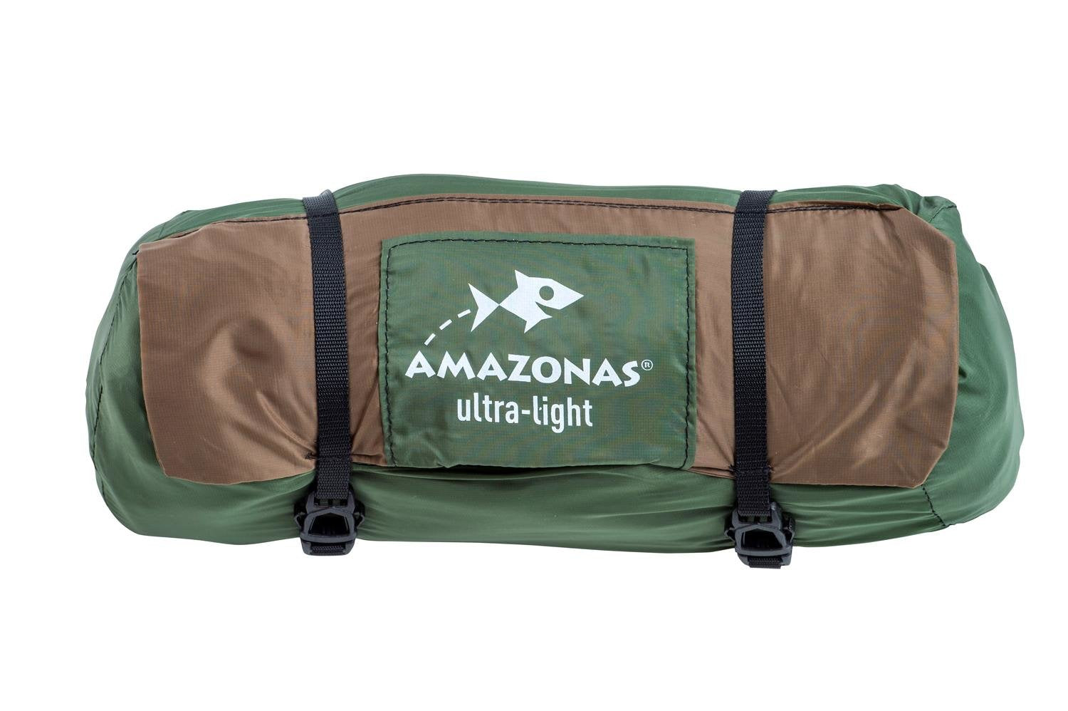 Hamaca De Camping Amazonas Adventure Mosquito Hammock Thermo Az-1030430 Verde/Marrón Az-1030430
