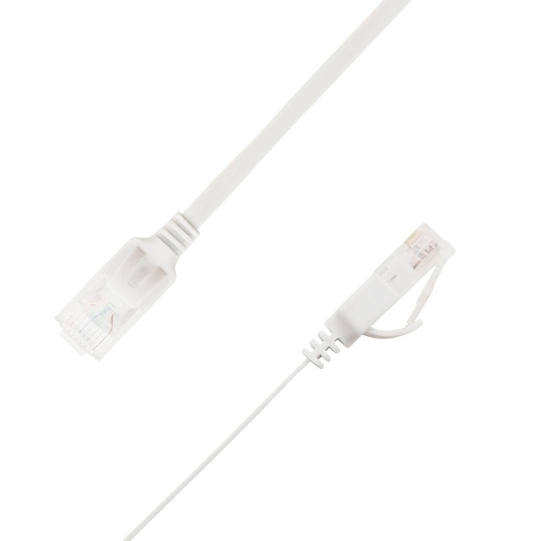Flat U/Utp Cat6a White 0.2m Awg 34/7, Pvc, 1x4mm Utp-Fl6a-00020-Wh