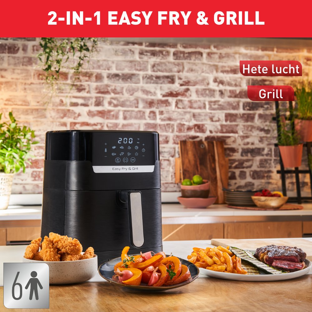 Tefal Easy Fry & Grill Ey505815 Freidora Sencillo 4,2 L Independiente 1550 W Freidora De Aire Caliente Negro