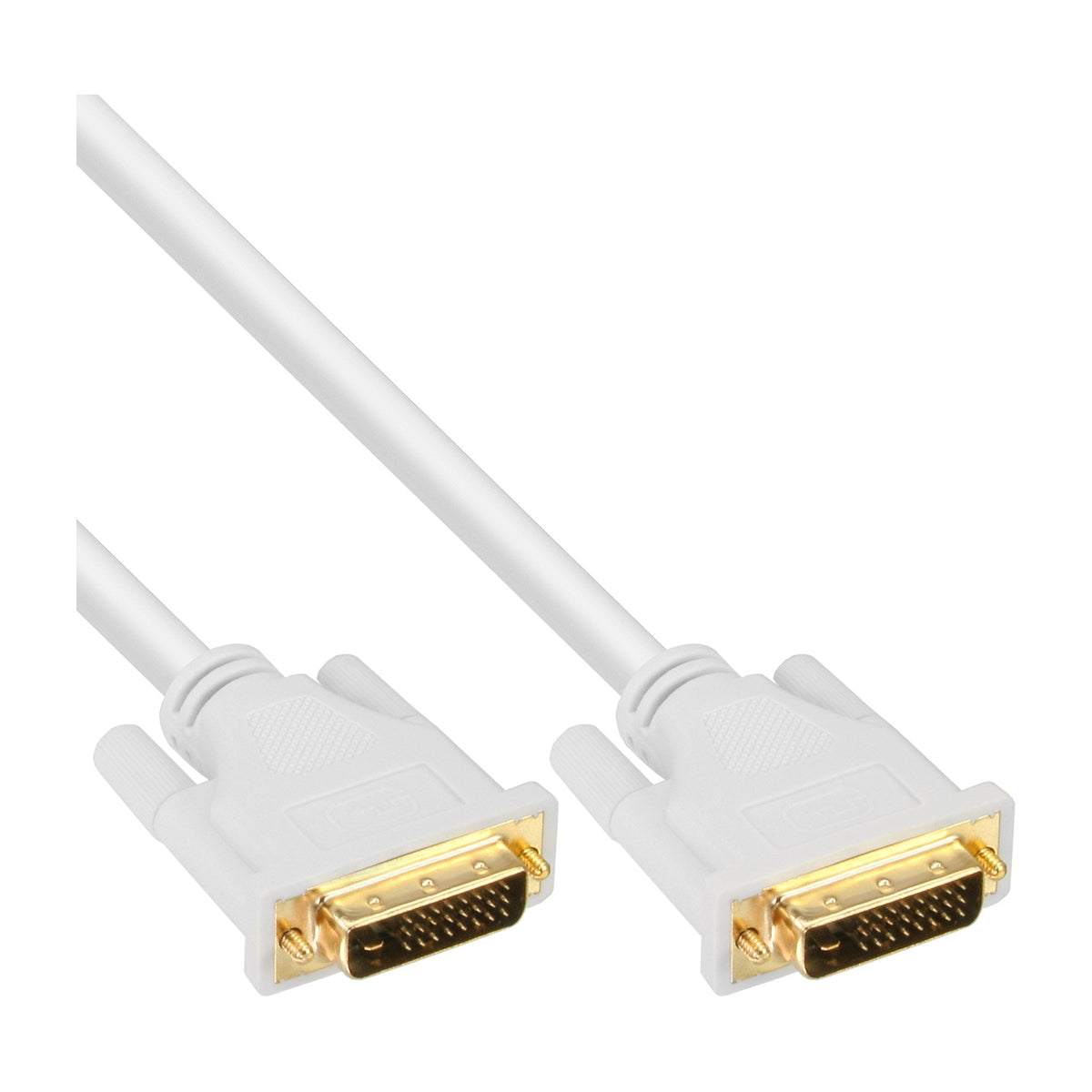 Cable Inline Dvi-D 24+1 Macho A Macho Dvi Dual Link Blanco/Dorado 5m