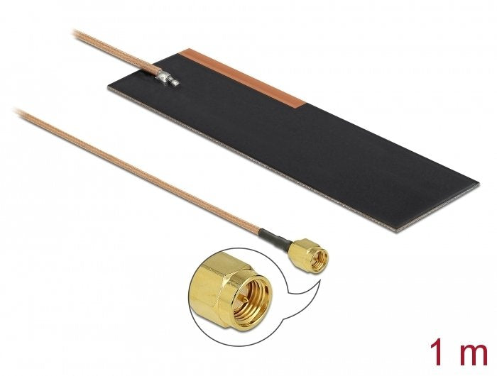 Delock Lpwan Antenne Sma Stecker 1 - 2 Dbi Rg-178 1 M Pcb Intern Klebemontage