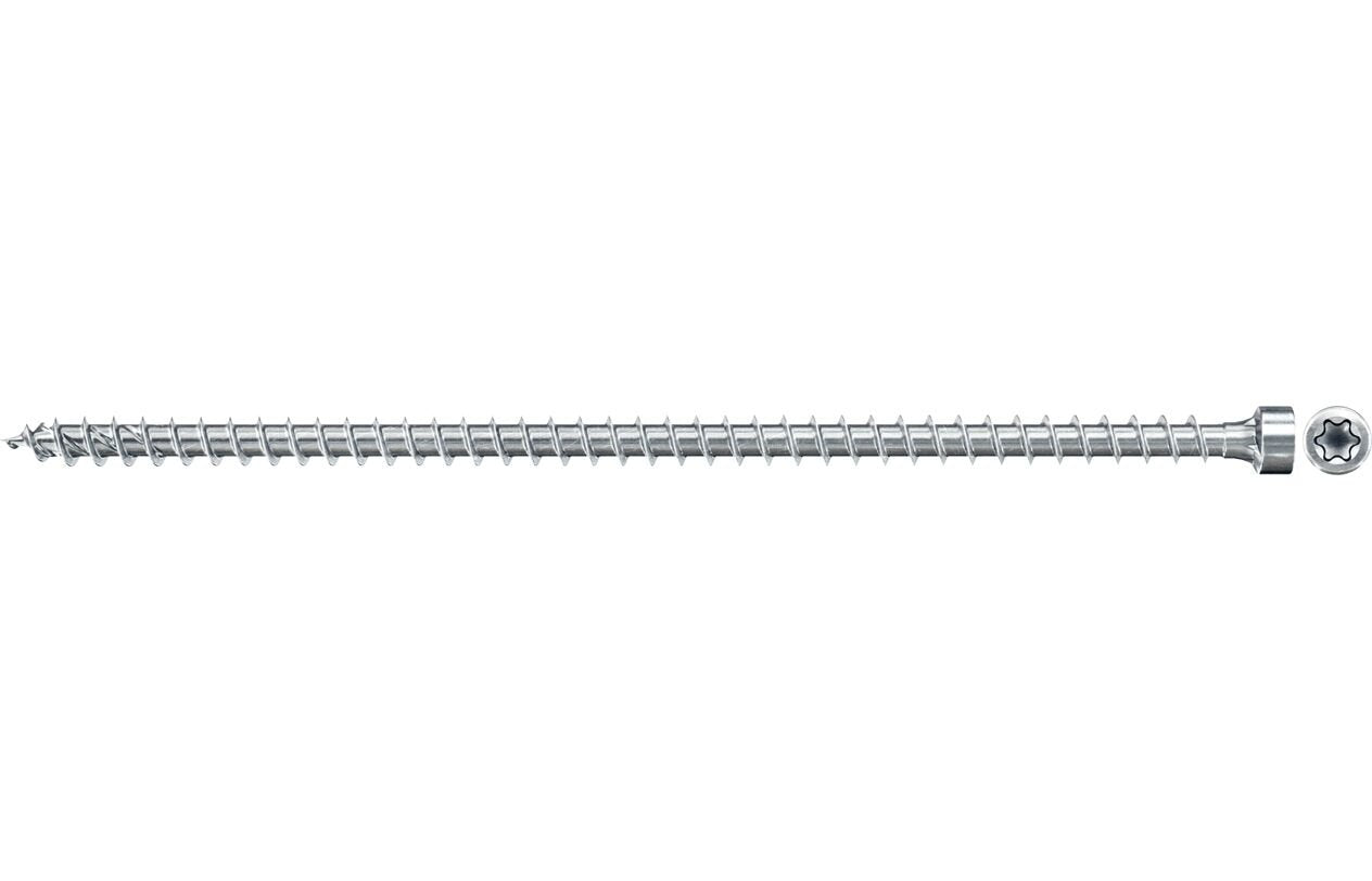 Tornillo De Construcción Para Madera Fischer Powerfull Ii 8,0x180 Zk Tx Vg 50 Piezas, Rosca Completa, Galvanizado 562961