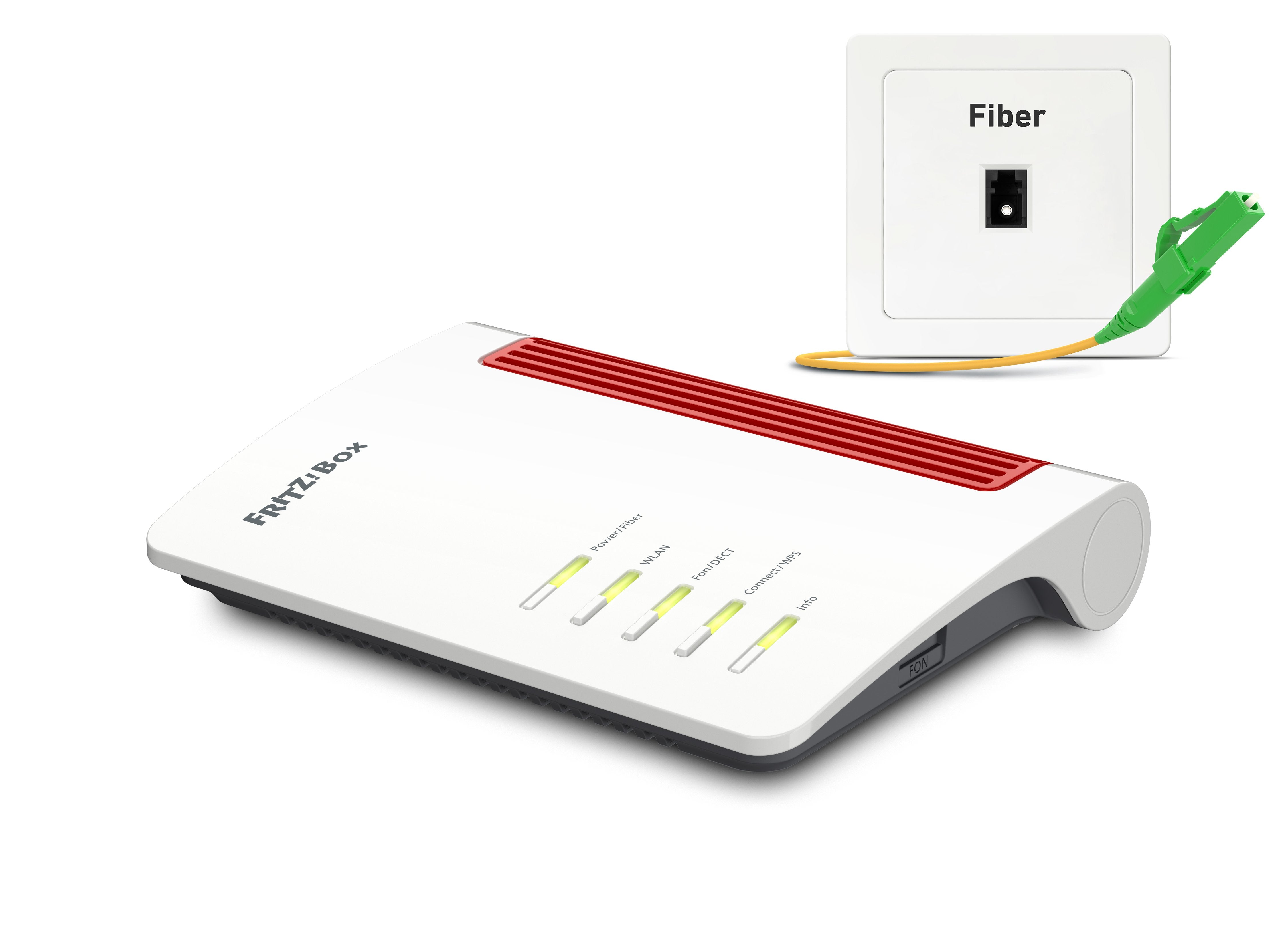 Router Inalámbrico Fritz!Box 5530 Fiber Edition Internation  2.5 Gigabit Ethernet Doble Banda (2,4 Ghz / 5 Ghz) Blanco