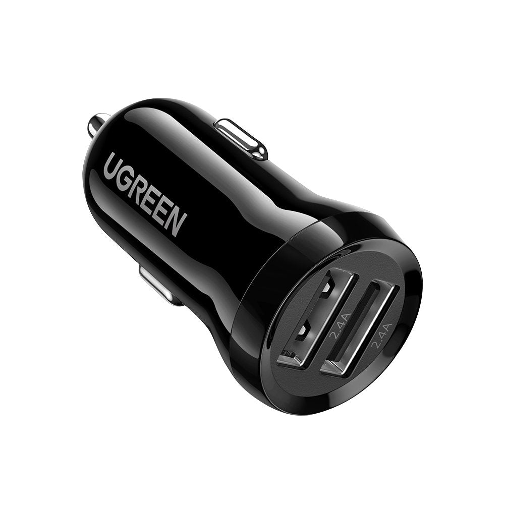 Ugreen Dual Usb-A 24w Car Charger Black