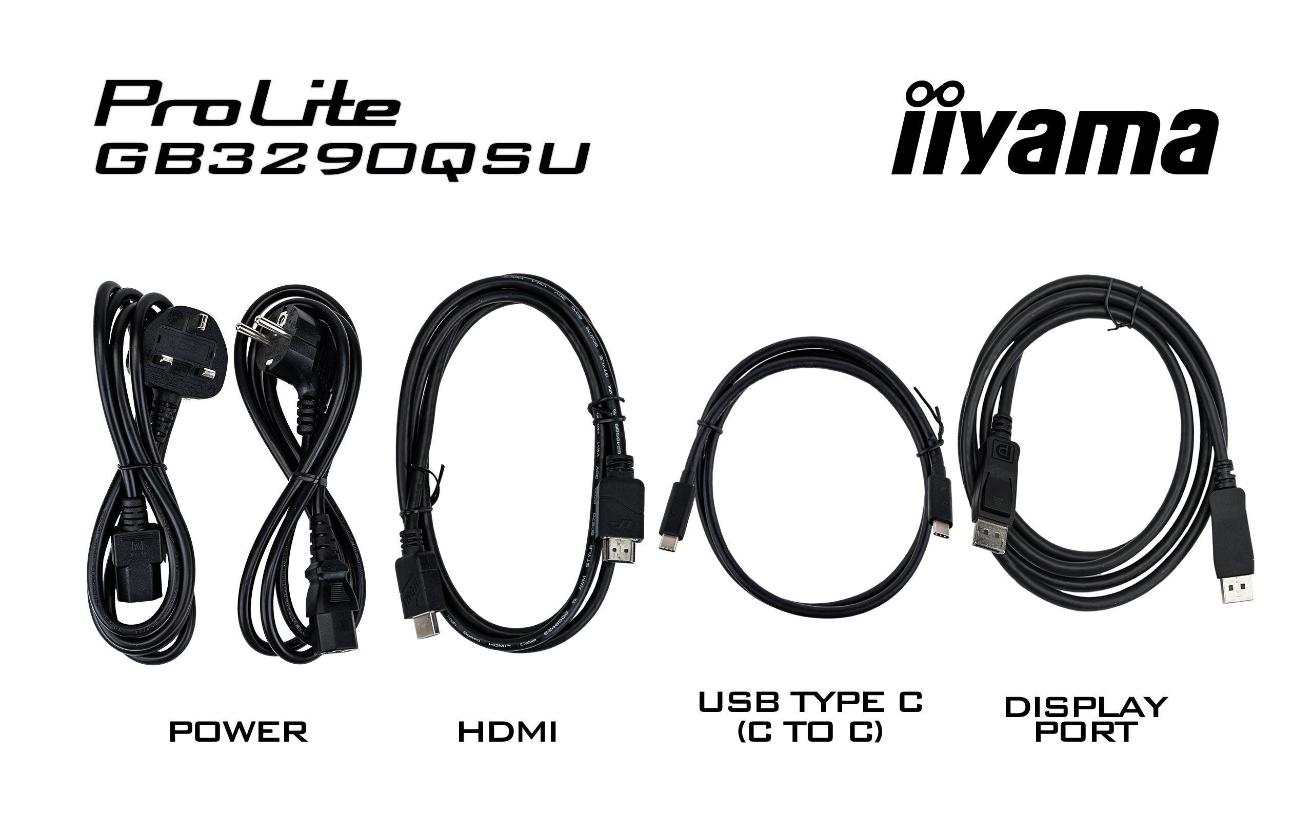 Iiyama 80.0cm 31,5" Gb3290qsu-B1 16:9 2xhdmi+Dp+2xusb-C