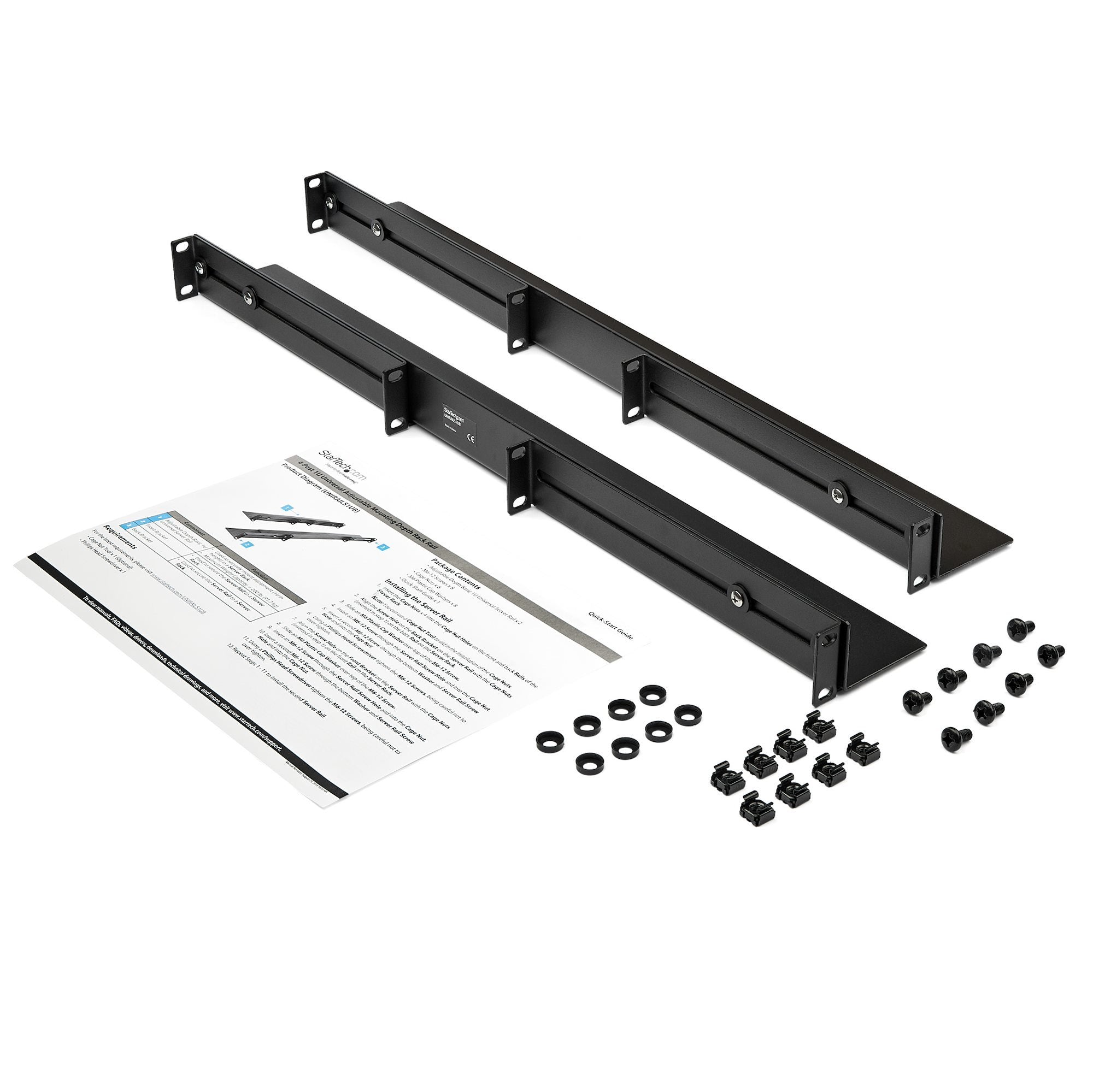 Startech Rieles Para Rack 1u Ajustables