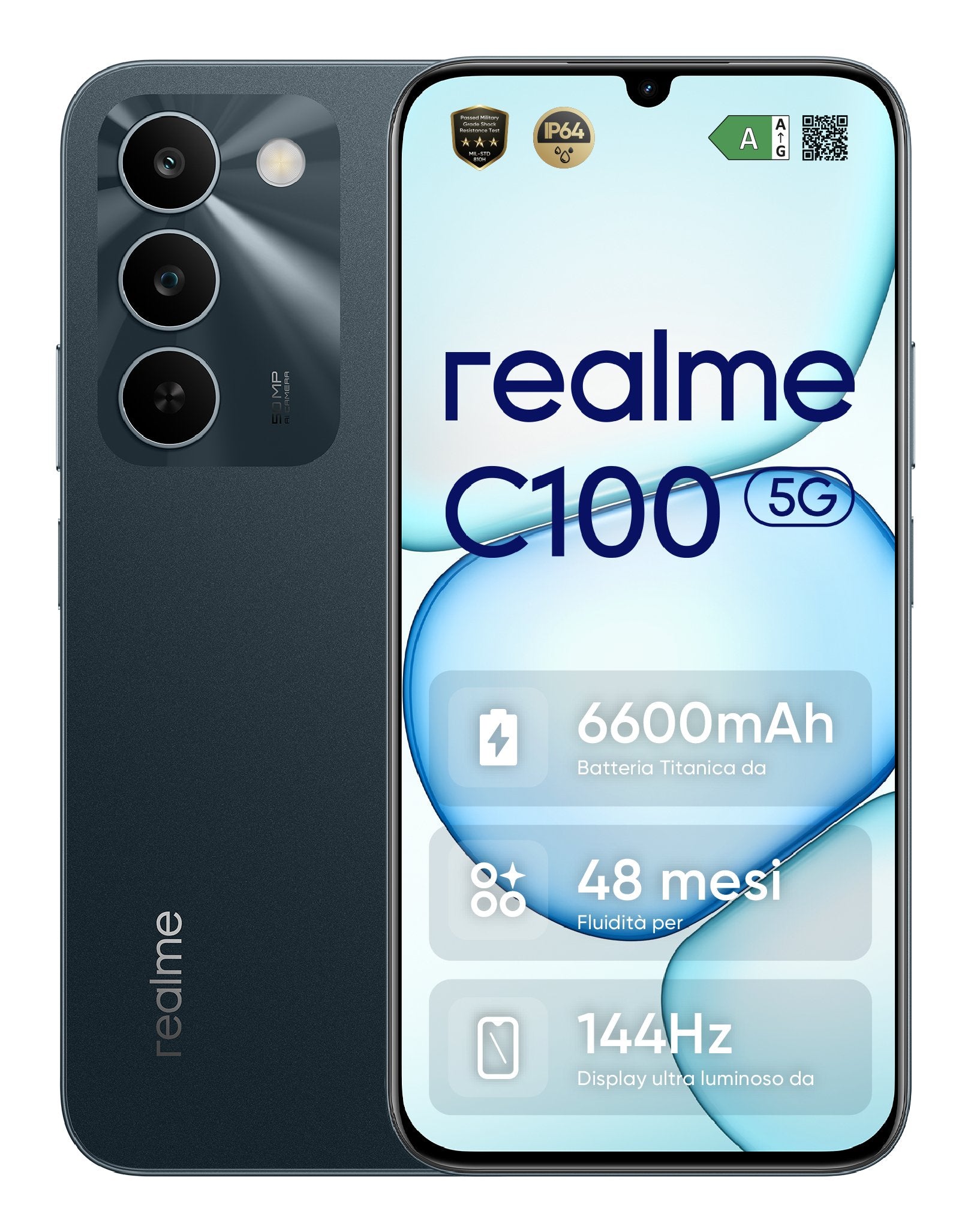 EAN 6941764486225 - realme C100 5G 17,3 cm (6.8") SIM doble Android 16.0 USB Tipo C 4 GB 256 GB 6600 mAh Verde imagen 2