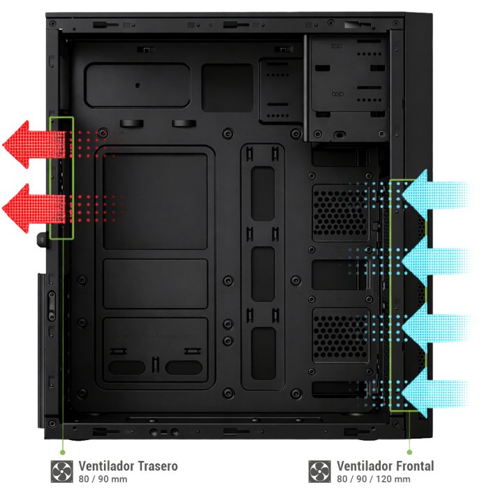 Coolbox Caja Atx A780 Usb-C 3.2 Gen1 Fte.500w Force Br-500 80+Bronce