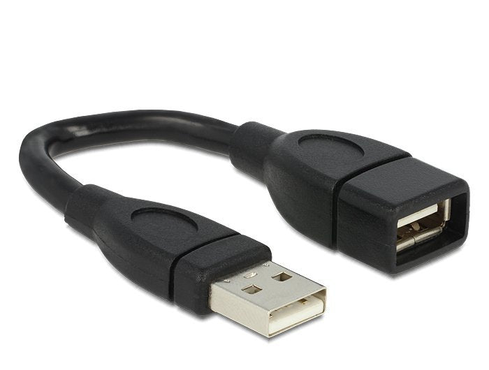 Delock Cable Usb 2.0 M/H (Alargo) 0.15m Shapecable Negroâ 83497