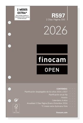 EAN 8422952401964 - Finocam 711600026 accesorio para organizador personal Recambio para agenda imagen 1