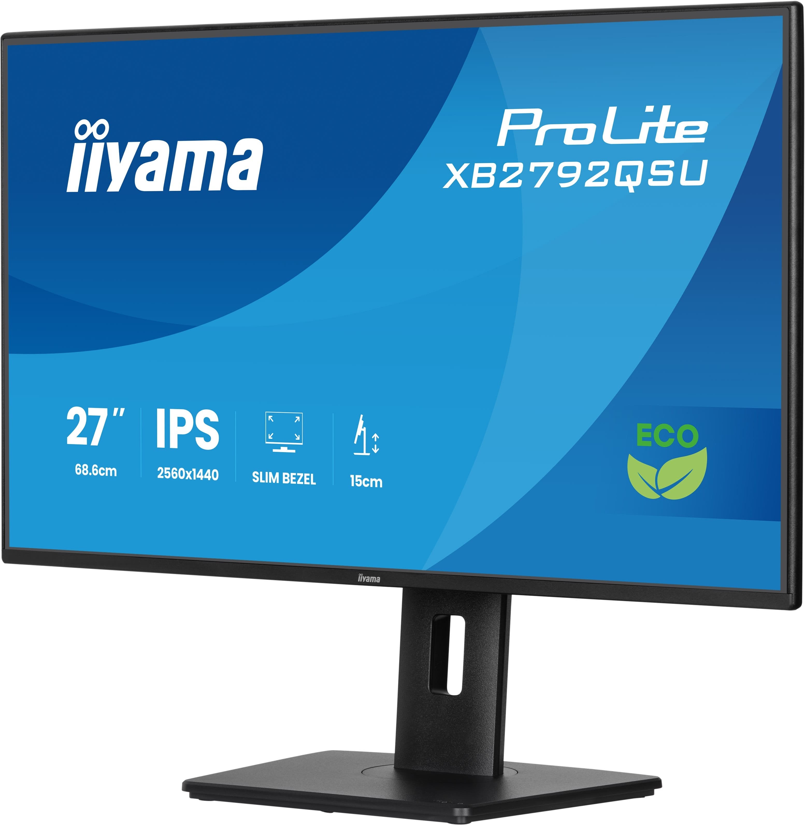 Iiyama Prolite Xb2792qsu-B1 (68.6 Cm (27 Zoll), Negro (Matt), Qhd, Ips, Hdmi, Dp, Usb-Hub, 120hz Panel) Xb2792qsu-B1