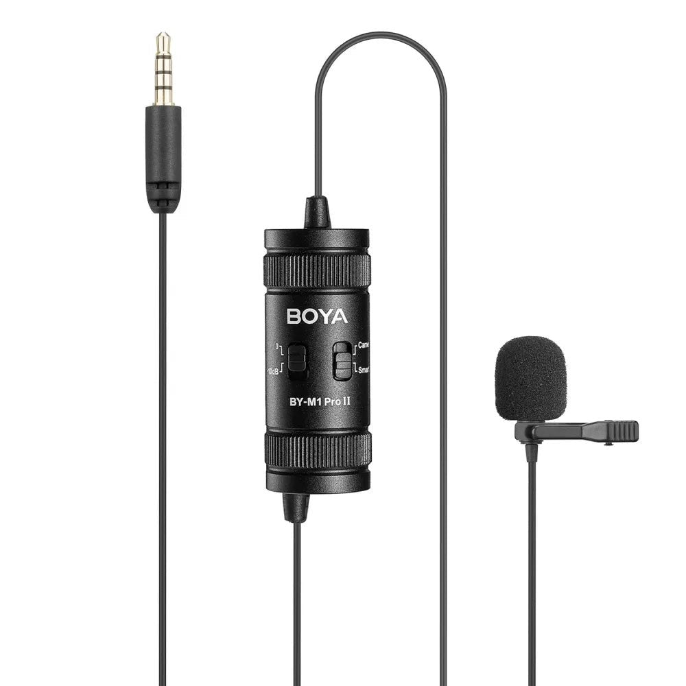 Boya Microphone Wired By-M1 Pro Ii Omnidirectional, Live Monitoring (3.5mm Connector) Black Eu