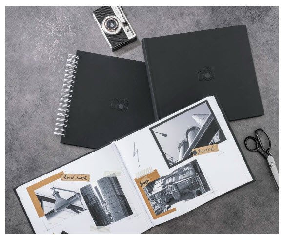 Hama Signs Spiral-Album    28x24 50 Weisse Seiten, Schwarz    7500