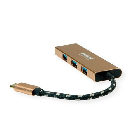Roline Gold Usb 3.2 Gen 1 Hub, 4fach, Typ C Anschlusscable