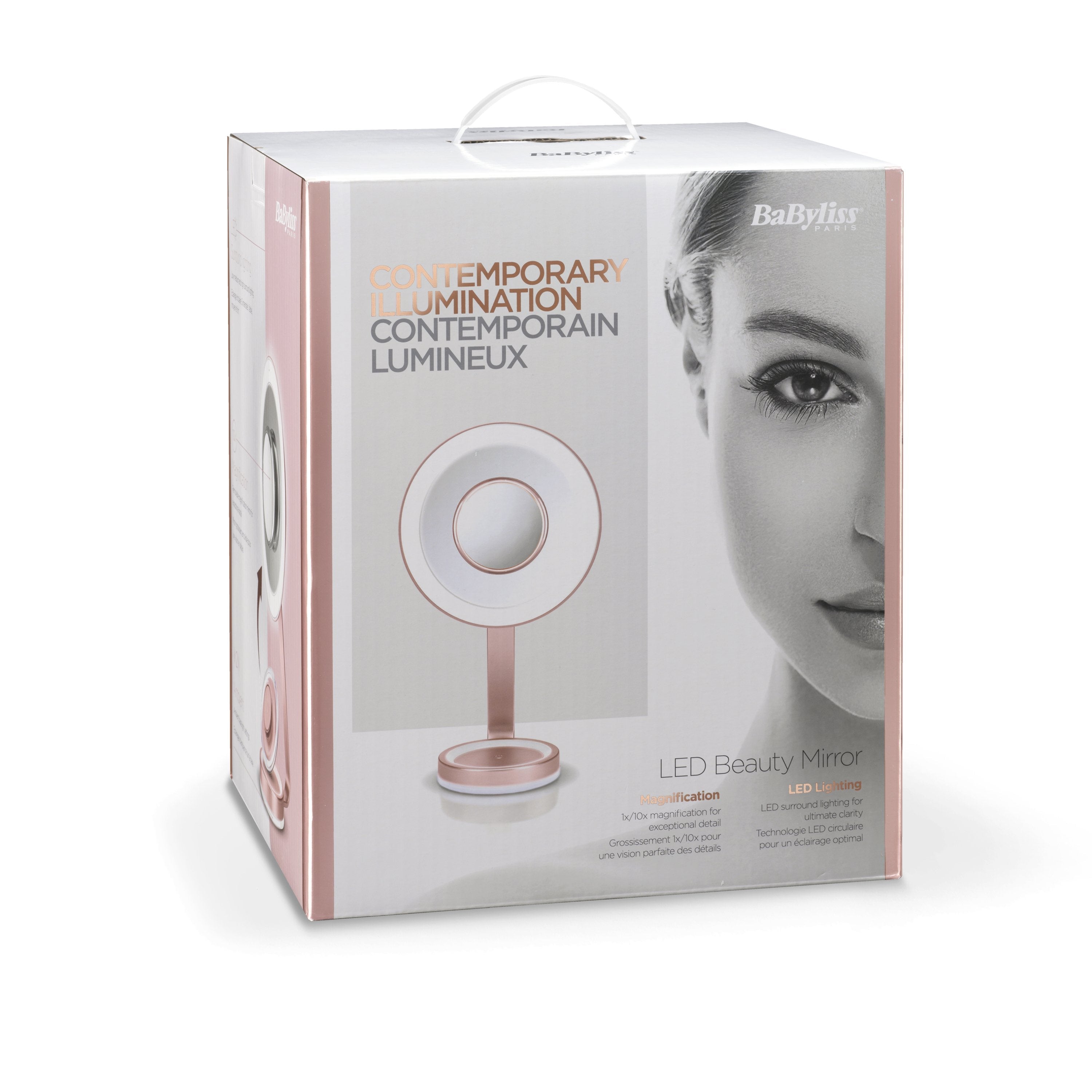 Babyliss Led Mirror Round 34x26x29cm Rosa (9450e)