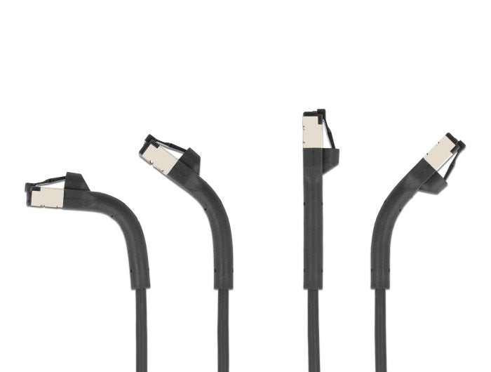 Delock Rj45 Slim Netzwerkcable Cat.6a U Ftp Winkelbar Schwarz 2 M