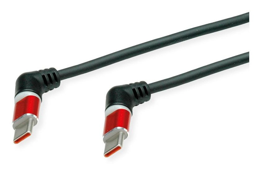 Roline Usb 2.0 Cable Typ-C - Typ-C St St 360 Rotation Schwarz   Rot 2m