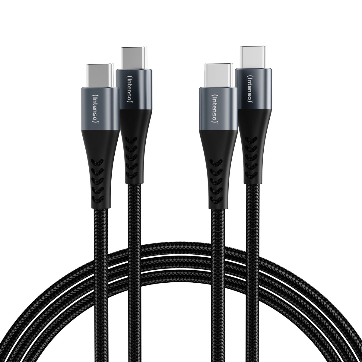 Intenso Usb-C/Usb-C Cable C100c Nylon 2m Black Double Pack
