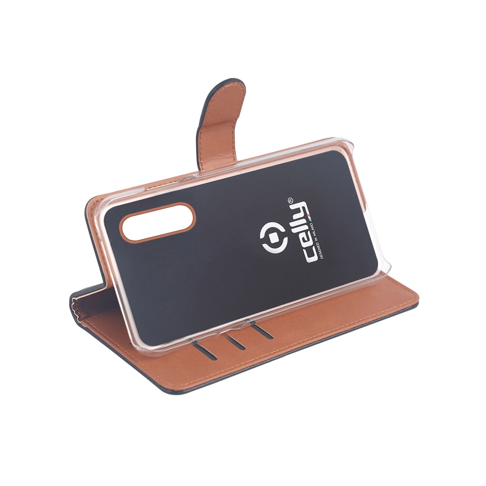 Funda Wally Cell Con Funcion Soporte Para Xiaomi Mi 9, Negra