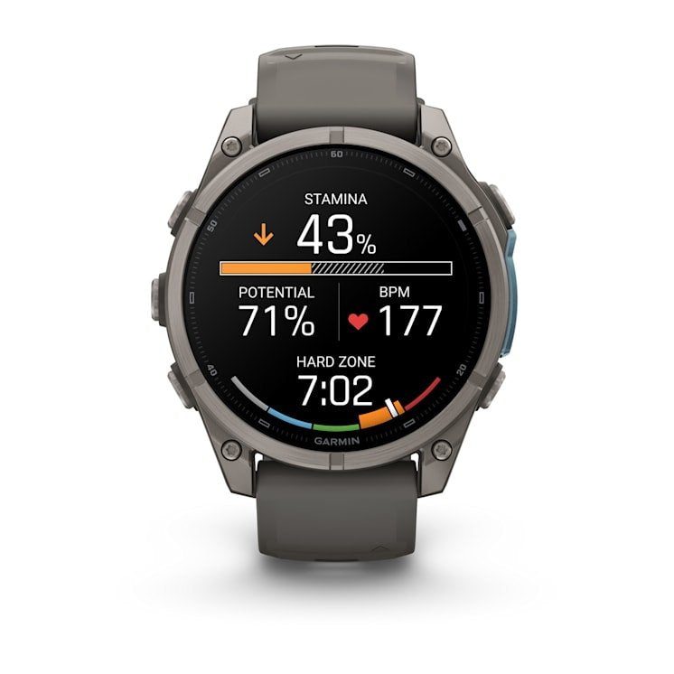 Garmin Fenix 9 Titanio Con Correa De Silicona En Gris Smartwatch 47mm