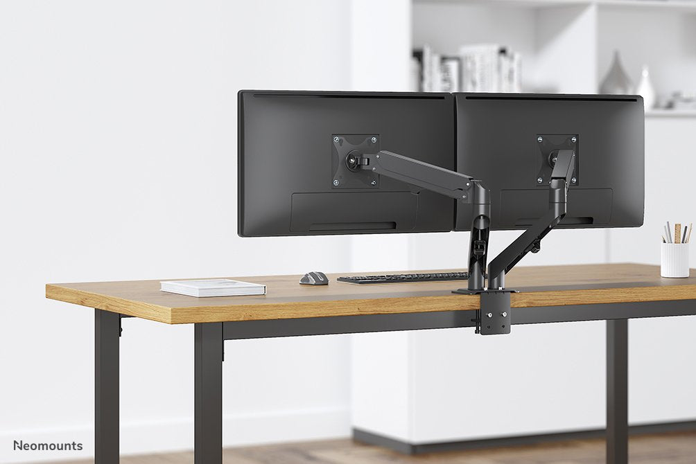 Soporte De Escritorio De Movimiento Completo Para 2 Pantallas De 17-27" 7kg Ds70-700bl2 Neomounts