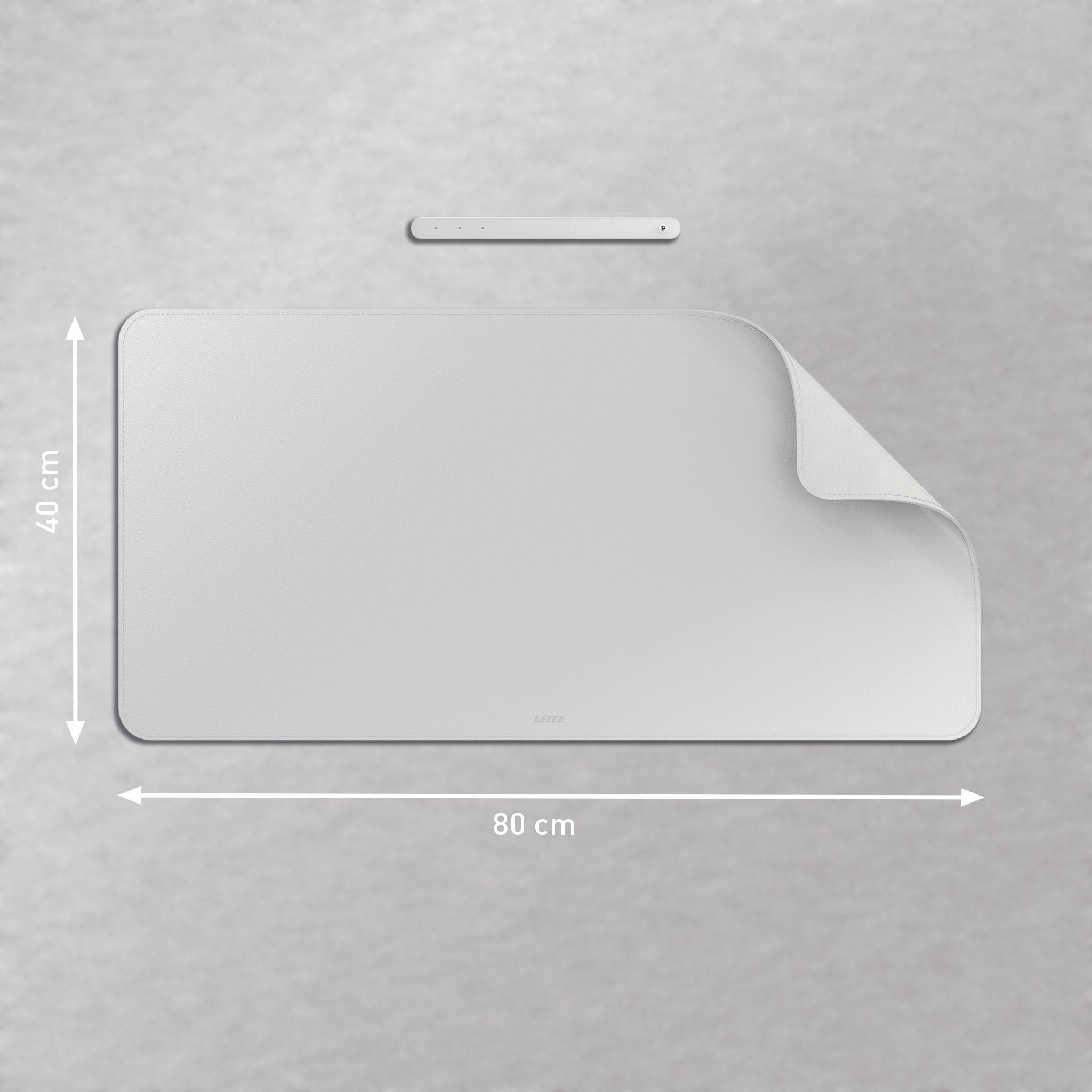 Leitz Alfombrilla De Escritorio Grande 80x40cm - Espesor 2mm - Antideslizante - Impermeable - Gris