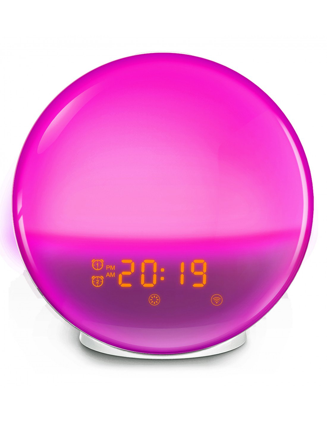 Despertador Inteligente Con Lámpara Rgb Muvit Io Miolamp005 Radio Fm Blanco