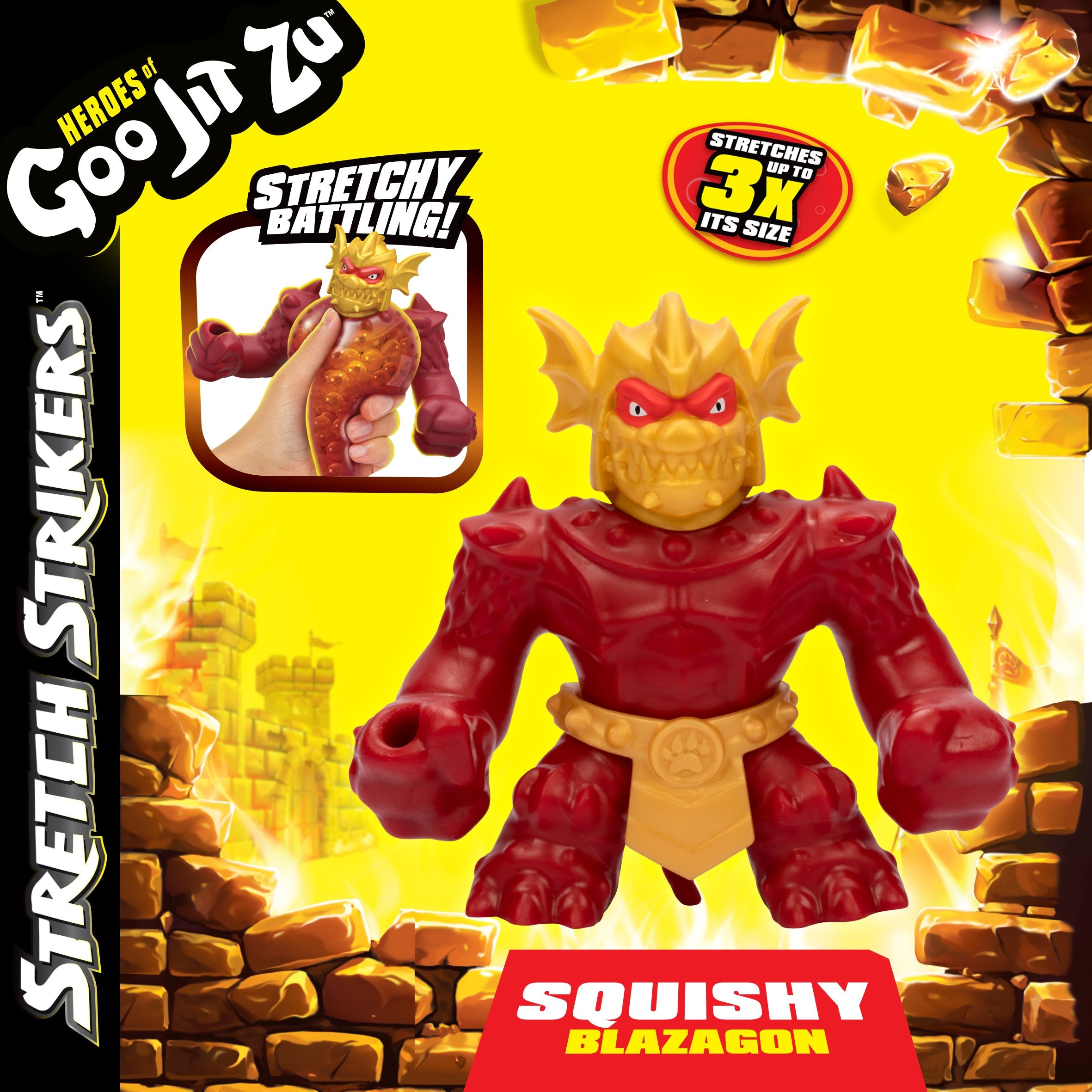 EAN 630996427804 - Goo Jit Zu Stretch Strikers - Blazagon Figura de juguete elástica imagen 3