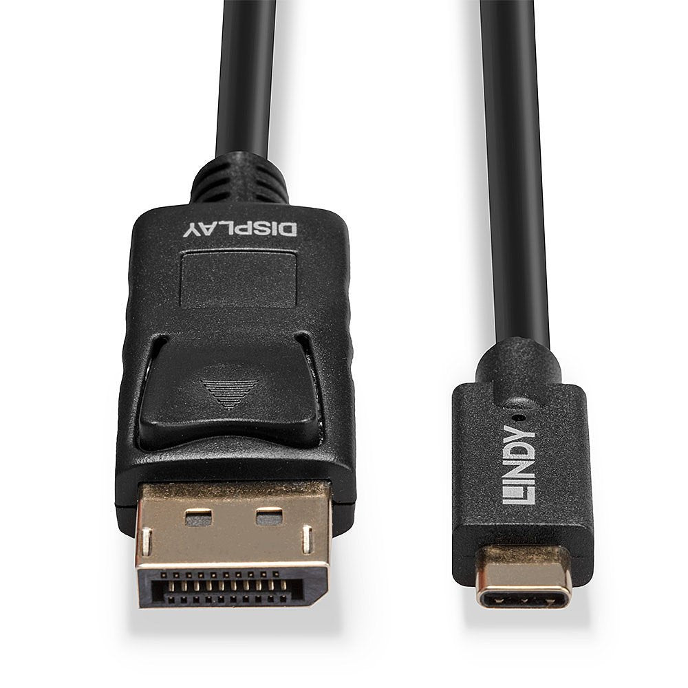 Cable Lindy 43307 Adaptador De  De Vídeo 10 M Usb Tipo C Displayport Negro Negro, 10 M, Usb Tipo C, Displayport, Macho, Macho, Derecho