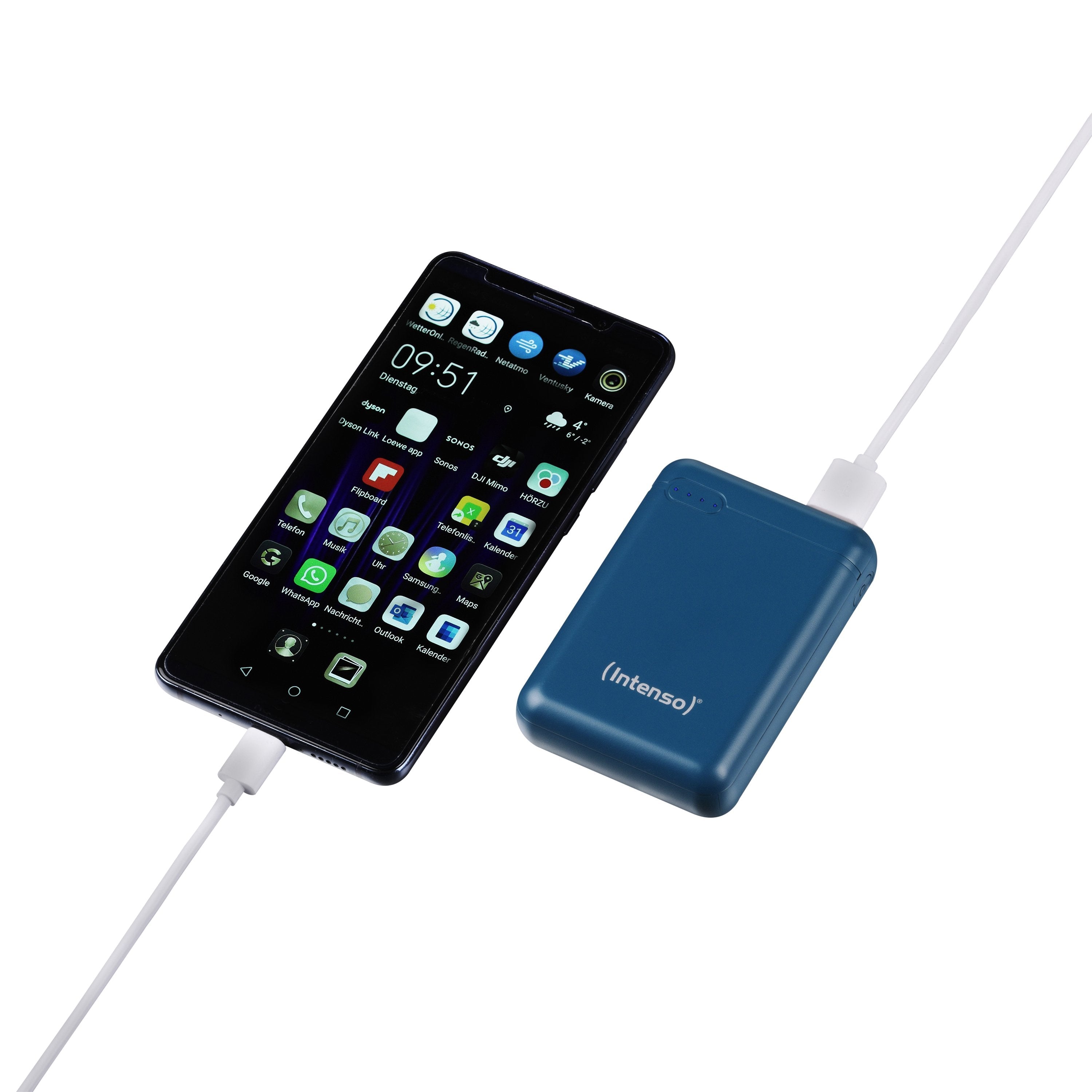 Intenso Powerbank Xs10000 Petrol 10000 Mah Inkl. Usb-A To Type-C