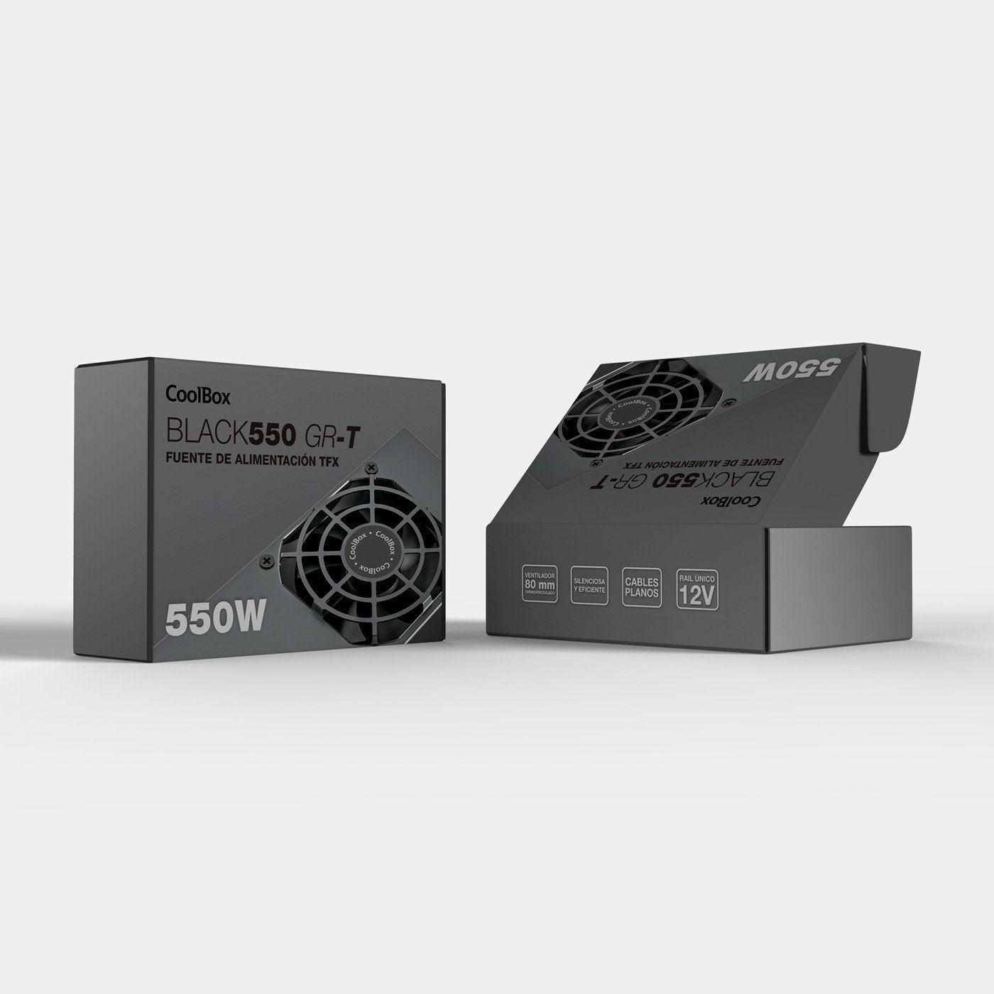 Coolbox Fuente De Alimentacion Tfx Black550 Gr-T 550w Negra