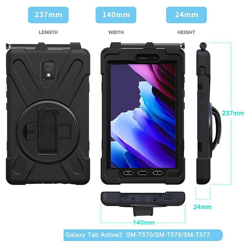 Estuff Es681839-Bulk Funda Para Galaxy Tab Active 320,3 Cm (8") Negro
