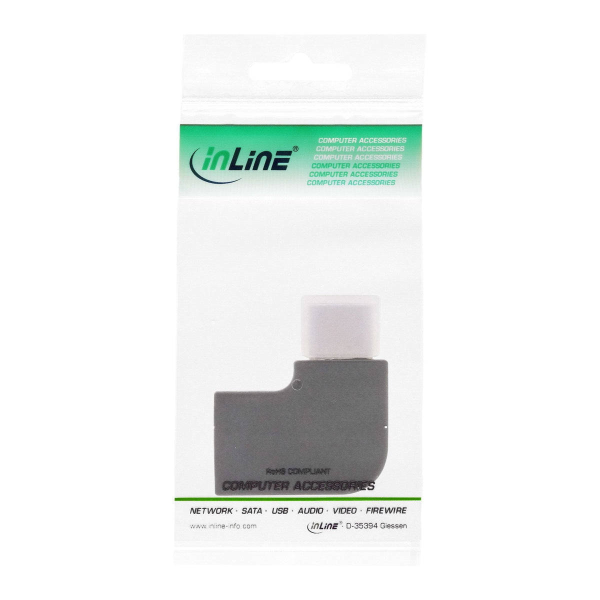 Adaptador Inline Usb 3.1, Tipo C Macho A C Hembra, En Ángulo (Gen.2)