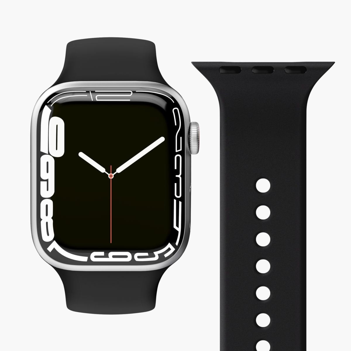 Vonmählen Watchstrap For Apple Silicone Loop Funda 1 Band One Negro Negro (Aws00002)