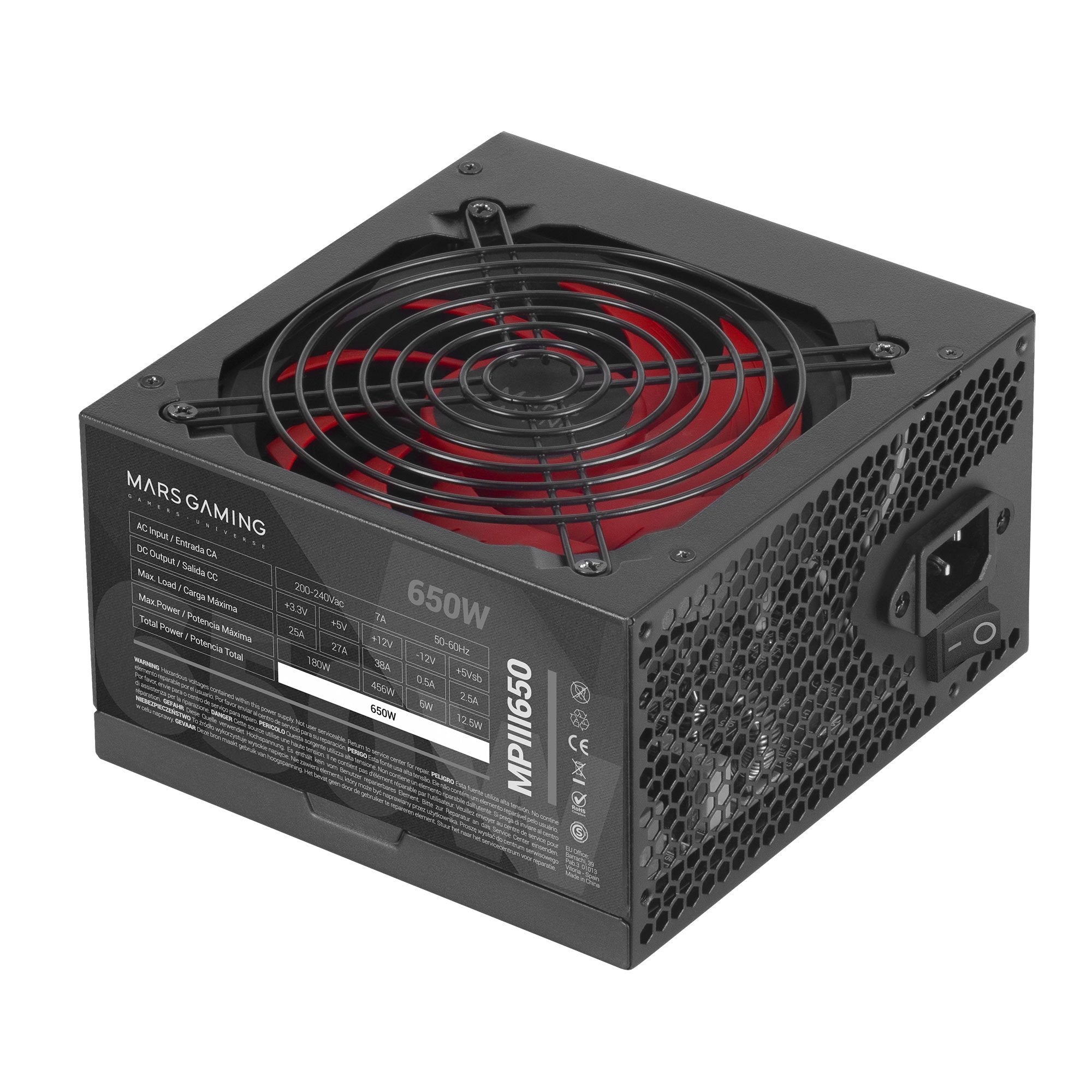 Fuente De Alimentación Mars Gaming Mpiii650 650w Ventilador 12cm