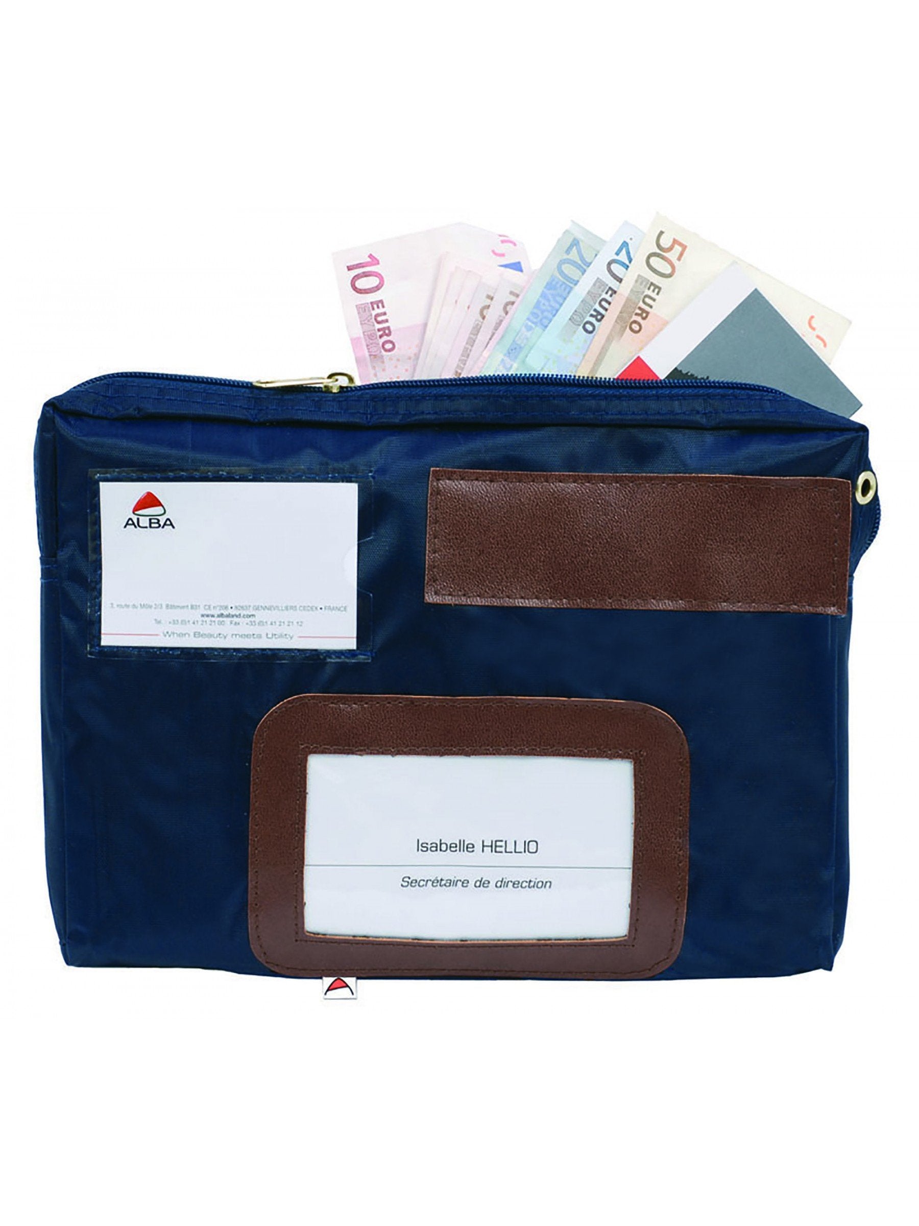 Archivo 2000 Bolsa De Correspondencia Alba Fabricada En Nylon Impermeable 40x270x185 Mm Azul