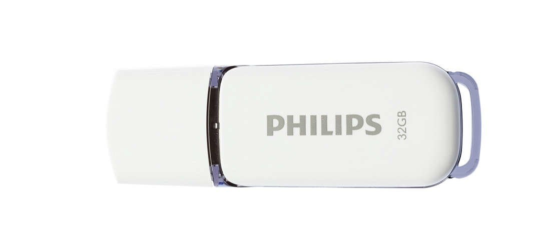 Pendrive Philips 32 Gb, Usb Tipo A, 2.0, Tapa, 8 G, Blanco