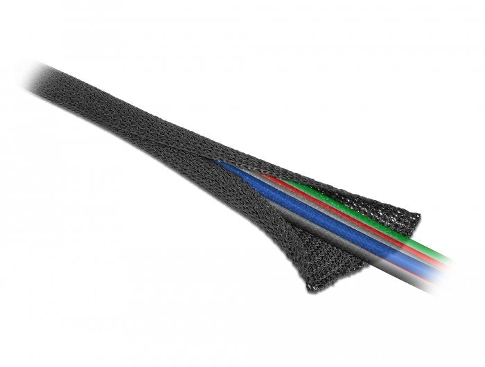 Gewebeschlauch Selbstschliessend Hitzebeständig 2 M X 19 Mm Schwarz