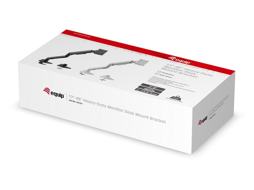 Soporte De Mesa Equip 650180 Para 1 Monitor De 17-49 Negro Max. 20kg Por Pantalla Max.Vesa 100x100  Resorte De Gas