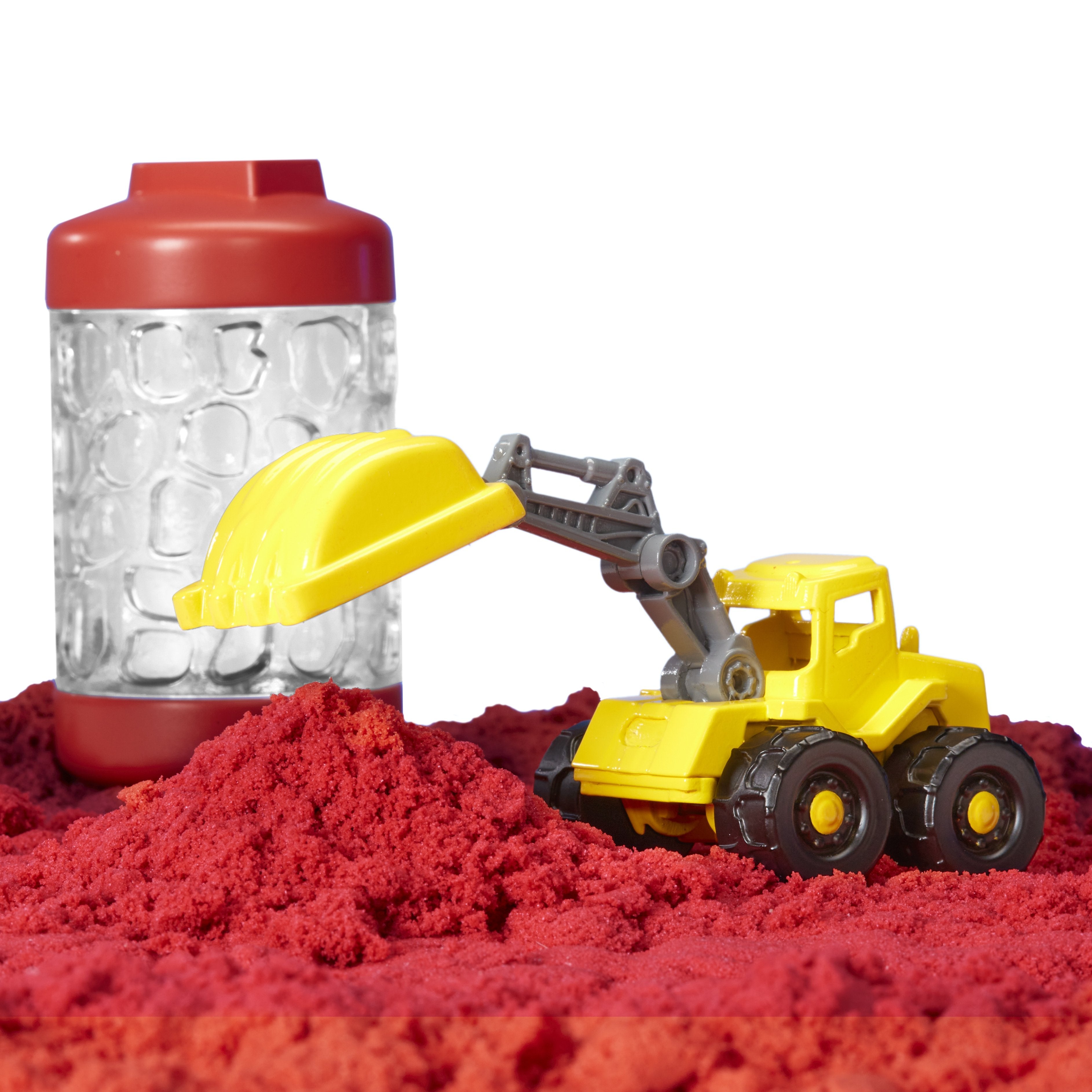 EAN 0035051532941 - MGA Entertainment Wonder Factory Never Dry Sand Construction Trucks - Red + Excavator imagen 5
