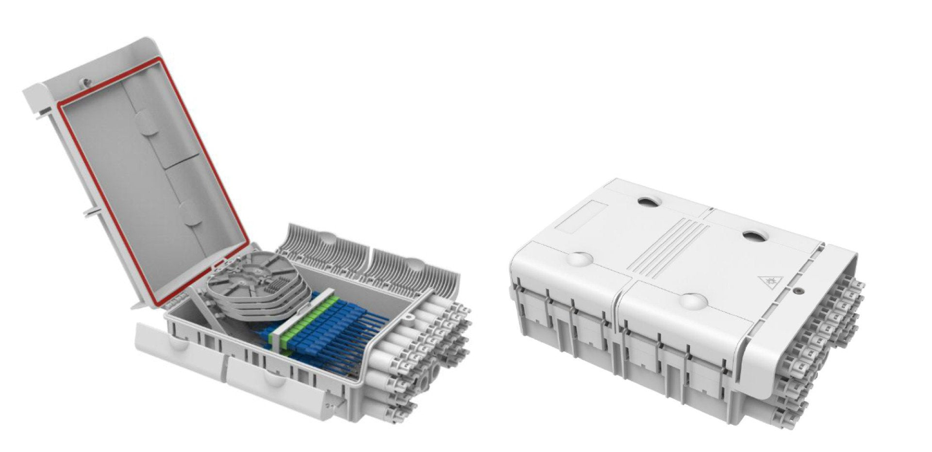 Efb Ftth Ip65 Anschlussbox Fr 48 Fasern,24 Kupplungen Und Faserberlngenaufnahme