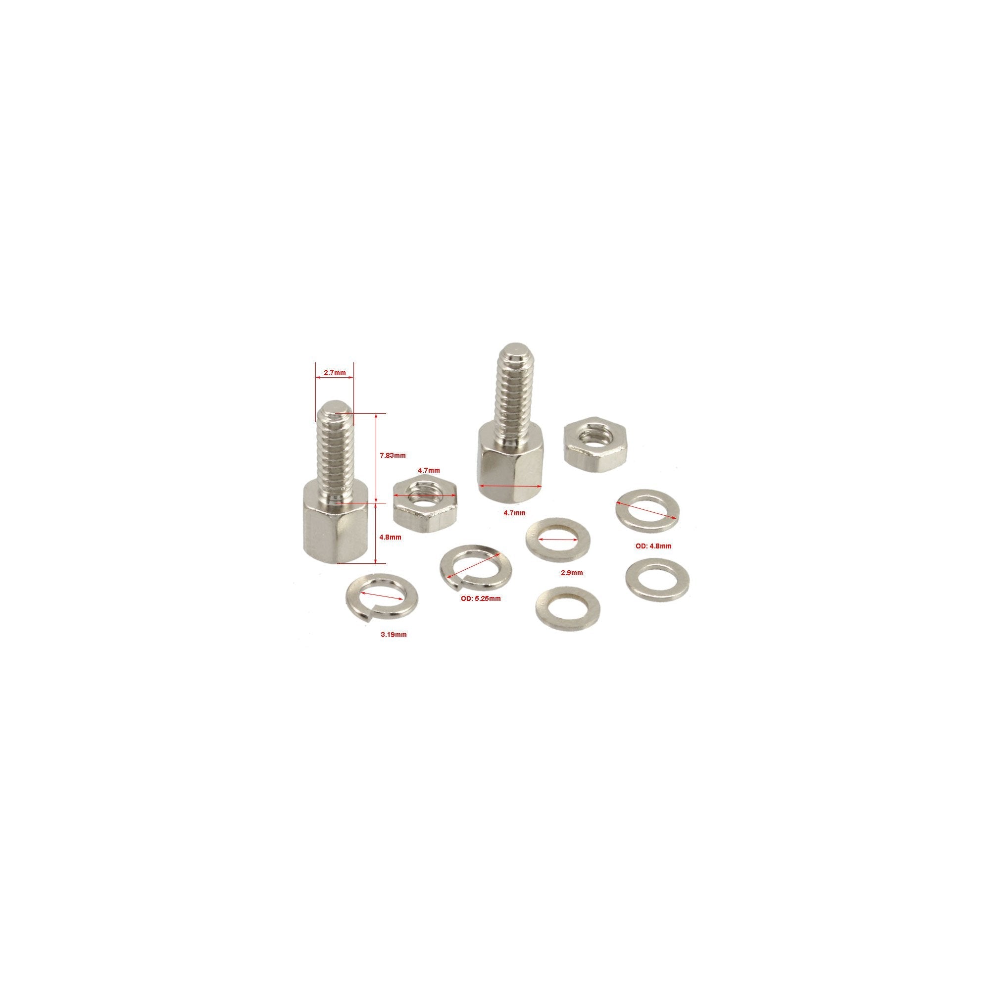 Juego De Tornillos Inline Juego De Instalación Sub-D 10 Uds.