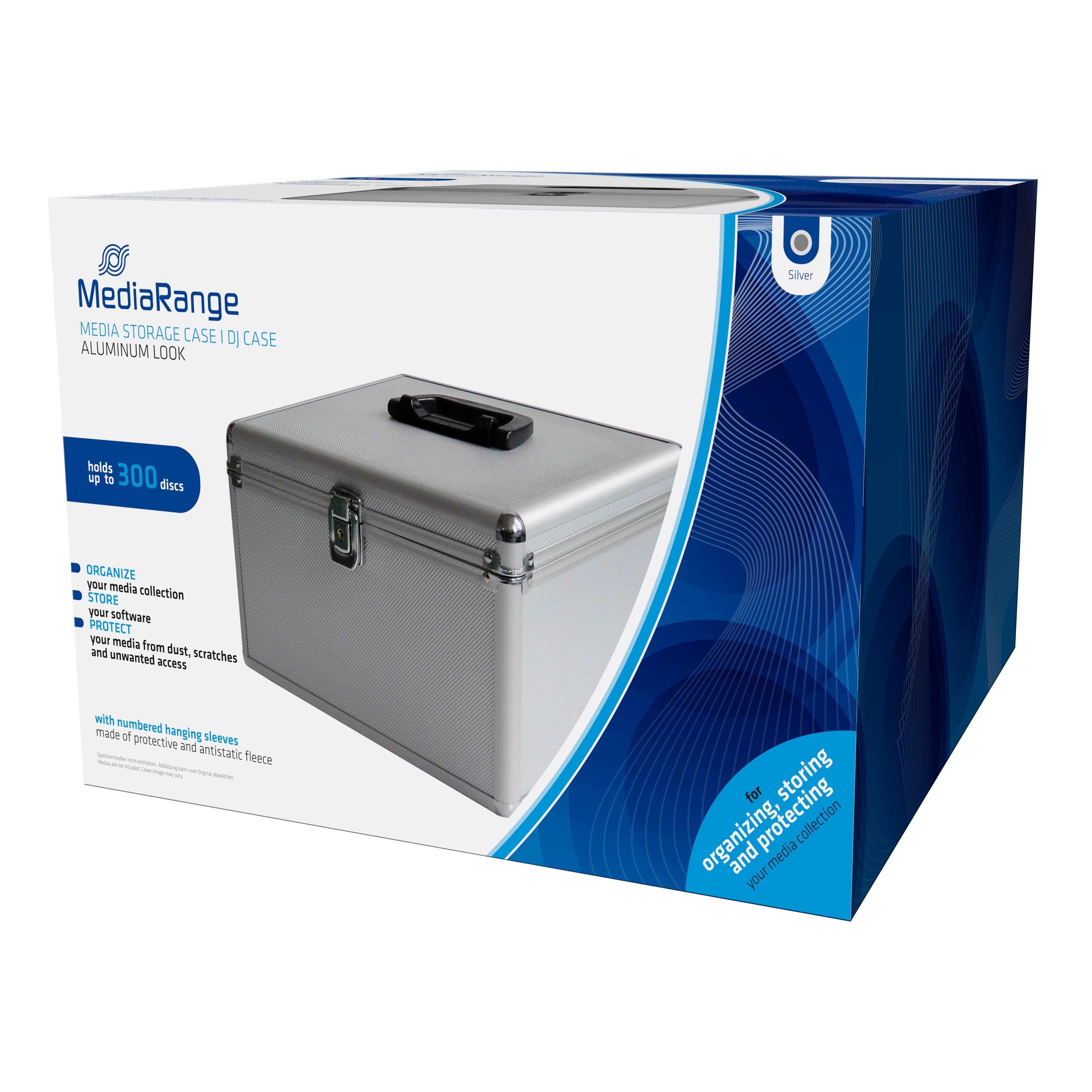 Mediarange Box76 Funda Para Discos Ópticos Maleta Rígida 300 Discos Plata
