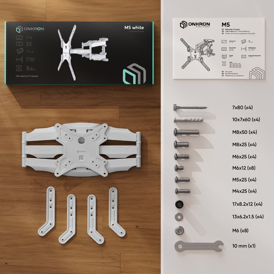 EAN 4262392441298 - ONKRON M5-W soporte para TV 177,8 cm (70") Blanco imagen 2